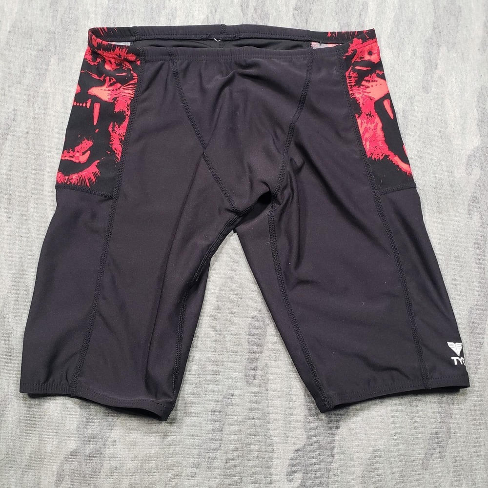 TYR Cycling Shorts Adult Medium Black Drawstring No Pad
